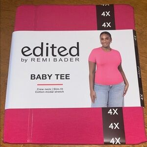 Edited by Remi Bader Pink Baby Tee